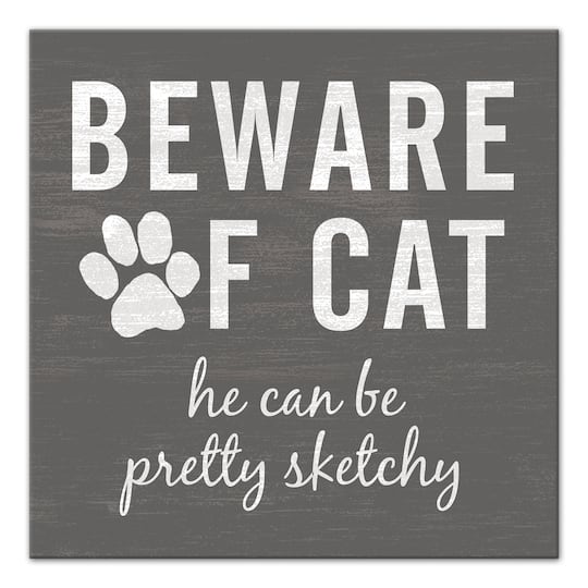 Sketchy Cat Canvas Wall Art